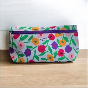 2/$25 NEW Clinique x Donald Bright Floral Makeup Cosmetics Bag Pink Purple Green